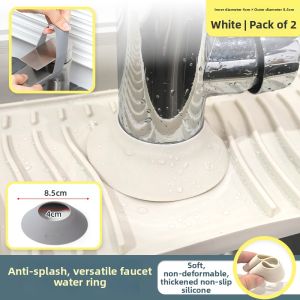 Bathroom Kitchen Sink Faucet Water Barrier Ring Silicone Waterproof Cover Drain Pad Accessory Creative Irregular Shape  Style