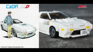 CaDA Initial D Ryosuke Takahashi Mazda RX7 FC3S Brick DIY Vehicles 1:24 Scale Set C55012W