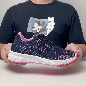 2025 Korean fashion rubber shoes for Women Casual Wedges Shoes Sneaker shoes Running Sport soft sole Shoes for lady