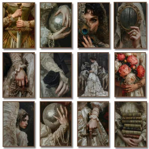 Jigsaw Puzzle 1000 Pieces Mysterious Victorian Lady With Disco Ball And Black Rose For Adults Stress Relief Puzzle Fun Present