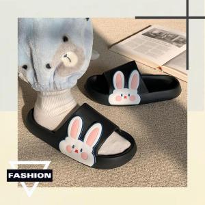 LEAShop รองเท้าแฟชั่นลวดลายสุดน่ารัก ดีเทลลายกระต่ายด้านข้าง น่ารักตะมุตะมิสุดๆ รองเท้าแตะแบบสวม ยางนิ่มใส่สบายไม่กัดเท้า ใส่ไปไหนก็ได้ กันลื่น พื้นนิ่ม น่ารักเด้อ