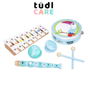Classic World Xylophone Flute Tambourine Castanets Music Set