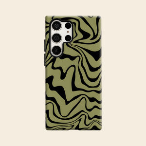 Olive Liquid Marble Luxury Fashion Full Lens Protective Case for Samsung Galaxy S26 S25 S24 A56 A36 Plus Ultra
