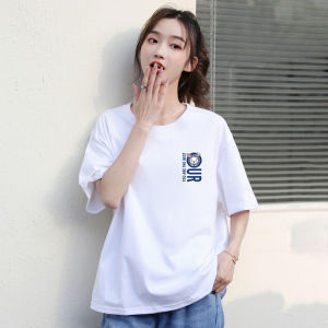 Áo Thun Tay Ngắn Cotton Pha Trộn Dành Cho Nữ Mùa Hè 2023 in Họa Tiết Sơn Dầu Thiết Kế Tay Lửng Phong Cách Hàn Quốc Thường Ngày