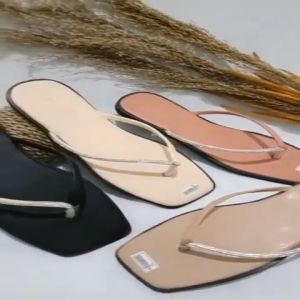 LANOES - Sandal Jepit Teplek Wanita Motif Pariasi Permata Blink Blink