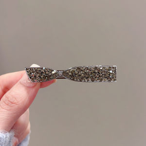 Black Rhinestone Beach Side Hair Clip Womens Fashion Jewelry Duckbill Hair Clip Alloy Plated Silver Gold Fresh Outburst