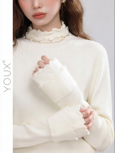 YOUXIANG | Áo Knit Phù Hợp Thiết Kế Tai Gỗ Đa Dụng Mềm Mại