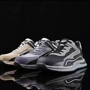 Comfortable Sneakers New Mens Work Steel Toe Safety Shoes Breathable Outdoor Smash-proof Puncture-proof Industrial Boots