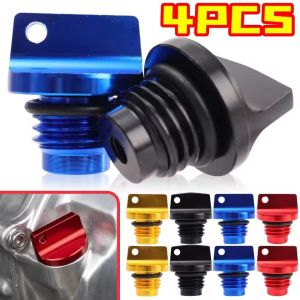 4PCS CNC Aluminum Motorcycle Oil Filler Cap Universal Engine Oil Cup Cover Screw Moto Scooter Dirt Bike ATV Modification Accessories