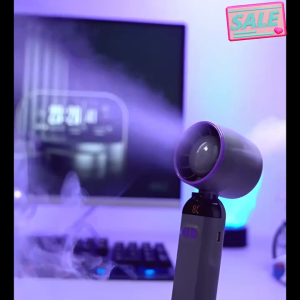 Mini Fan Handheld desktop LED Display 100 Level Cool AIR Turbo Fan+Oil Control Setting Powder Compact+Puff Set F85