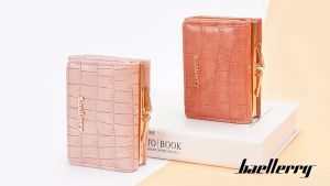 Ví Nữ Cầm Tay Hiệu Baellerry Vân Da Cá Sấu Kiểu Dáng Vintage - N2398