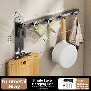 evesigar | Foldable No-Drill Wall Mounted Kitchen Storage Rack