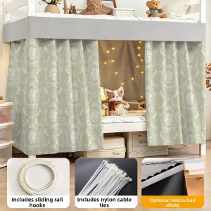 Gaorui | Privacy Light-blocking Dorm Bed Curtain for Lower Bunk