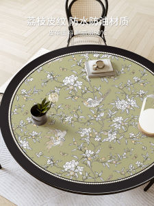 แผ่นรองโต๊ะหนังสไตล์วินเทจไม่ต้องซักกันน้ำกันมันผ้าปูโต๊ะคุณภาพสูงใช้ในบ้าน