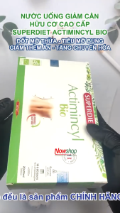 Nước Uống Detox Giảm Cân Hữu Cơ Superdiet Actimincyl Bio Pháp Siết Eo Tiêu Mỡ Bụng Giảm Thèm Ăn Kiểm Soát Cân Nặng Hộp 20 Ống