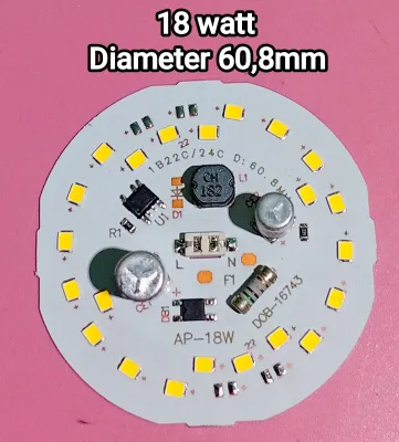 PCB LED AC PUTIH TERANG 9 12 15 18 20 25 WATT