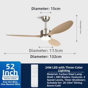 PUYU | New Large Wind Power Quiet Home Energy-saving Ceiling Fan Light