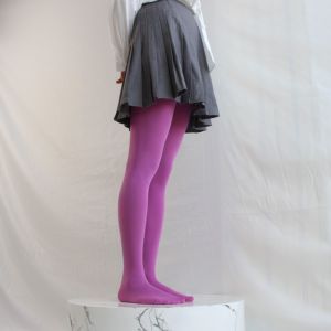 Light Purple Velvet Stockings High Elastic Nylon Matte Velvet Pantyhose Candy Color Leg Shaping Thin Model Four Seasons Universal