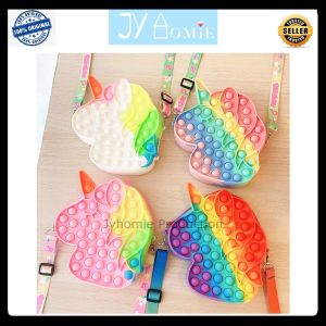Kid Bag Pop It Kid Bag Stationary Pencil Case Pop It Kid Girl Bag Pop it Game Beg Anak Perempuan Beg Mainan Kanak