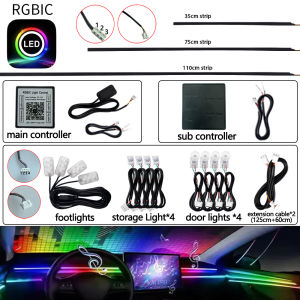 RGBIC "LED Lamp" App Symphony LED Ambient Light Accessories Parts 35/75/110CM Strip Door Foot storage Lamp Main/Sub Controller