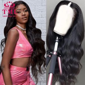 Mái Tóc Giả Người Thật Kiểu V Không Cần Keo Tóc Brazil Sóng Body Dành Cho Phụ Nữ Da Đen Dài 26 Inch Trở Lên Tóc Remy Kích Thước Mũ Trung Bình Tóc Giả Sóng