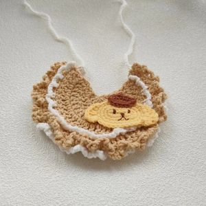 Handcrafted Pet Necklace Scarf Cute Doll Pocket Decorative Bandana for Dogs And Cats Saliva Towel Circle Choker Universal Use