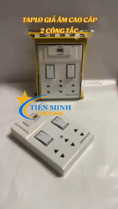 Loại cao cấp - Taplo điện giả âm 123 công tắc cầu chì  dễ lắp đặt thay thế ổ 3 lỗ không màng che