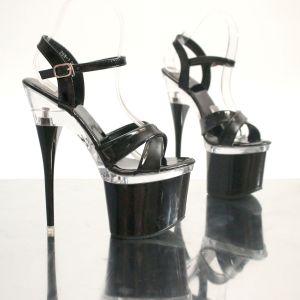 YKshoes 1795 heels 18cm strappy stiletto heels black white red cream glossy Pu sepatu hak tali silang sepatu high heels stiletto tinggi