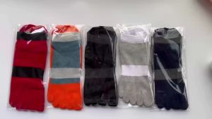 1/6 Pairs Mans Toe Socks Sports Fitness Cotton Compression Mesh Cycling Travel Outdoor Hiking Five Finger Socks Large Plus Size