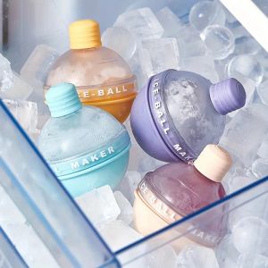 XMSJ | Silicone Ice Ball Maker Hockey Mold Round Reusable Cube Ball Mold Whiskey Cocktail Ice Maker DIY 2026 New Round Ice Ball Maker