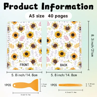 1Set A5 Blank Stickers Book with Scraper Tweezer Reusable Universe Sticker Books Collecting Album Holder Organizer 40 Sheets