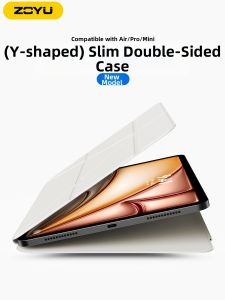 Zoyu | Magnetic Dual-Sided iPad Case Lightweight Foldable Stand Cover with Latch and Pen Slot