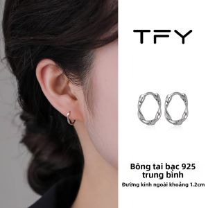 TFY | Khuyên Tai Đeo Vòng Bạc 925 Cho Da Nhạy Cảm
