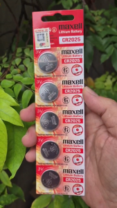 Vỉ 5 viên pin CR2025 / CR 2025 Pin 3V Maxell Lithium 3Volt - Made In Japan