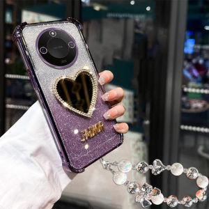 For Honor X60 Phone Case Honorx60i Fancy X50 New Arrival Drop-Resistant X50pro Curved Screen X40 Makeup Mirror X30 Airbag Silicone BRC-AN00 Soft Case ALI-AN00