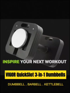 VIGOR QuickSlot 3-in-1 Dumbbell (Dumbbell/Barbell/Kettlebell)
