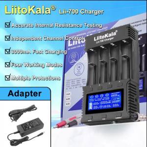 LiitoKala Lii-700 Universal 18650 AA AAA Charger QC 12V 5A Fast Charge Overcharge & Reverse Protection 0V Battery Activation