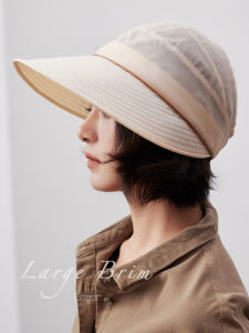 Lagur Mulberry Silk Breathable Sun Protection Hat Large Brim Empty Top Womens Summer Sunshade Baseball Cap Elegant Style