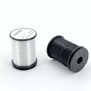 ICERIO 0.006" Monofilament Fly Tying Thread 100yd Spool Nylon Clear Black White Strong for Saltwater Flies Bonefish Shrimp
