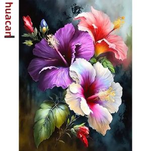Huacan Kim Cương Khảm Full Tròn/Vuông Họa Tiết Hoa Tranh Gắn Đá Nhà Phòng Khách Nghệ Thuật Thủ Công Dán Tường Thủ Công Mỹ Nghệ