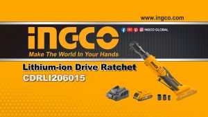 Cordless Drive Ratchet 20V Socket INGCO CDRLI206015 & Kunci Wrench P20S