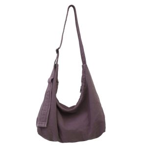 Casual Canvas Shoulder Bag For Women Large Capacity Crossbody Bag Solid Color Simple Female Students School Bag Handbags 2025