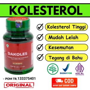 Obat Kolesterol tinggi Lemak Darah Trigliserida Kaku Leher Kesemutan Kebas Lulus Bpom - DAKOLES