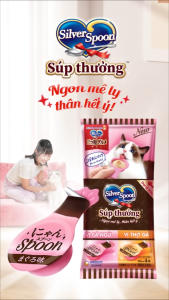 🥄 Súp Thưởng Dạng Thìa Silver Spoon Cho Mèo – 5 Vị Thịt Cá Thật | Ngon Mê Ly – Boss Mê Tít