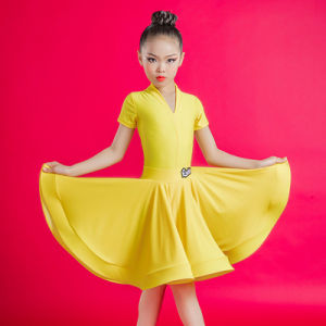 Latin dance dress Latin outfit Professional Competition Requirements "LOLITA" Girls Children Grade Standard Competition Dress Custom Spring Summer