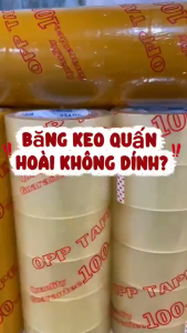 Băng Keo Đóng HàngTrong Vàng Đục Lõi Mỏng 5 Li Cây 6 Cuộn / 2KG – Dán Siêu Dính Bền Chắc