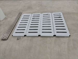 ชั้นวางของ สแตนเลสแท้ 4ชั้นวาง แบบเจาะร่อง ชั้นวางของ 4ชั้น ชั้นวางของในครัว แข็งแรงทนทาน ชั้นวางของ มีให้เลือก 4ขนาด : ยาว100/120/150 และ180cm.