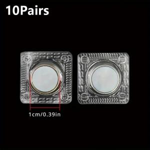 10Pairs Magnetic Fasteners For Sewing - Invisible Metal Fasteners For Clothing And Bags Easy-to-use Handicrafts DIY Accessory