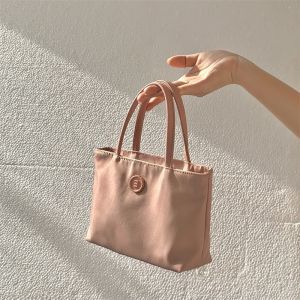 CaiChenJia Oxford Cloth Mini Tote Bag Womens Summer Handbag Soft Handle Pure Color Casual Style Small Square Bag