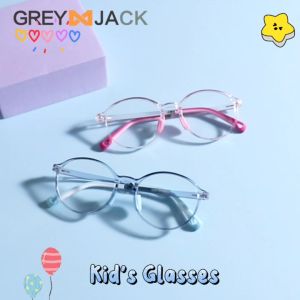 Grey Jack Kacamata Anak Perempuan dan Laki-laki Anti Blueray Sinar Biru Gadget TR90 Lentur Ringan Model Oval 2289